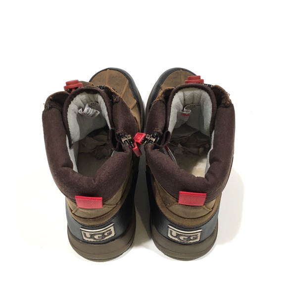 UGG TURLOCK WATERPROOF SNOW BOOTS WALNUT BROWN LEATHER -BIG KIDS US 6 -NEW - Picture 6 of 10